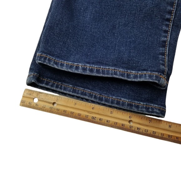 Old Navy Straight Blue Jeans Built-In Flex Sz 14 Husky Adjustable Waist L28.5 - Picture 10 of 12